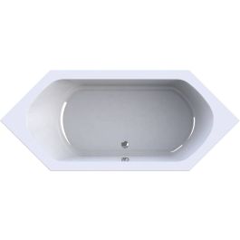 Ben Diamond Bad 180x80 cm Wit