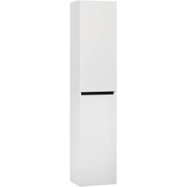 Ben Limara Hoge kast Rechts, 35x29x165 cm, Glans Wit/Mat Zwart
