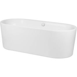 Ben Vico Bad Vrijstaand met badafvoer en overloopcombinatie 180x80 cm Glans Wit