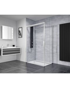 Ben iMotion Schuifdeur links 140x206 cm Chroom Helder Glas