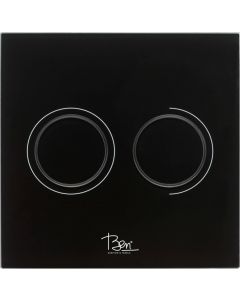 Ben Pure Drukplaat Pneumatisch 16x16 cm Zwart Glas