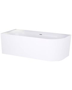 Ben Vico Bad Back to Wall L met sleuf 180x80 cm Glans Wit