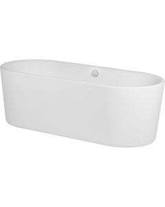Ben Vico Bad Vrijstaand met badafvoer en overloopcombinatie 155x80 cm Mat Wit/Chroom