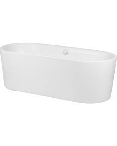 Ben Vico Bad Vrijstaand met badafvoer en overloopcombinatie 155x80 cm Mat Wit/Mat Wit