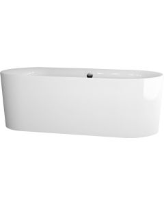 Ben Vico Bad Vrijstaand met badvul en overloopcombinatie 180x80 cm Mat Wit/Mat Wit