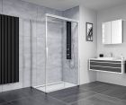 Ben iMotion Zijwand links 90x206 cm voor schuifdeur rechts Chroom Helder Glas