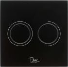 Ben Pure Drukplaat Pneumatisch 16x16 cm Zwart Glas